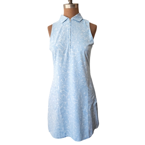Peter Millar Dresses & Skirts - Peter Millar Crown Sport Carner Golf  Dress Cottage Blue Palm Frond Size Small